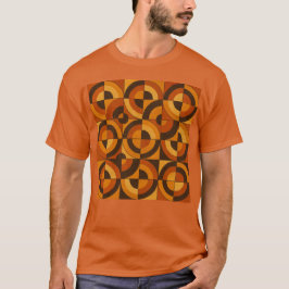 Camiseta Padrão Abstrato Geométrico Moderno de Meados do Sé