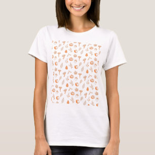 Camiseta Padrão Aconchegante de Outono