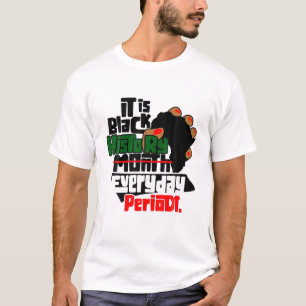 Camiseta Padrão Africano do Dia a Dia do Mês da História Ne