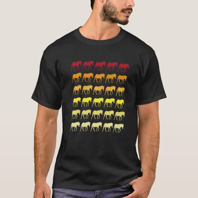 Camiseta Padrão Animal Zebra Retro   (Frente)