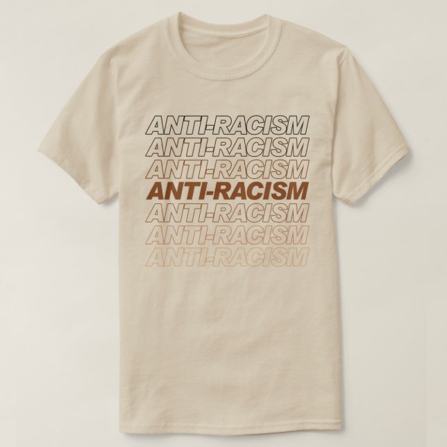 Camiseta Padrão Anti-Racismo (Frente do Design)