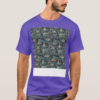 Camiseta Padrão Aquático Sem Costura Oceano de Vida Submari