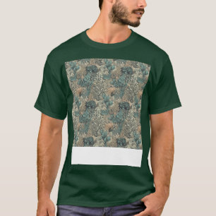 Camiseta Padrão Aquático Sem Costura Oceano de Vida Submari