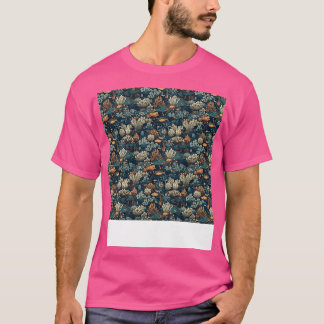 Camiseta Padrão Aquático Sem Costura Oceano de Vida Submari