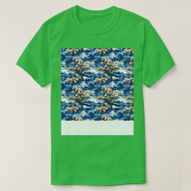 Camiseta Padrão Asiático Invisível Antigo Chinês Japonês Co (Frente do Design)