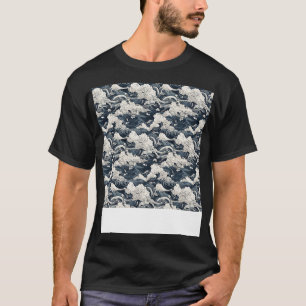 Camiseta Padrão Asiático Invisível Antigo Chinês Japonês Co