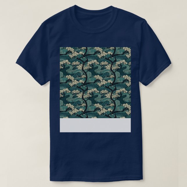 Camiseta Padrão Asiático Invisível Antigo Chinês Japonês Co (Frente do Design)