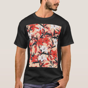 Camiseta Padrão Botânico Vintage.
