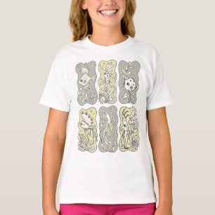 Camiseta Padrão Caprichoso de Vida Marinha
