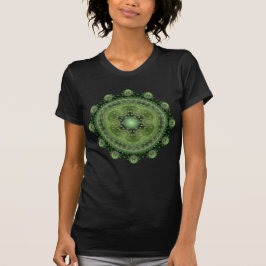 Camiseta Padrão circular do ornamentado frágil