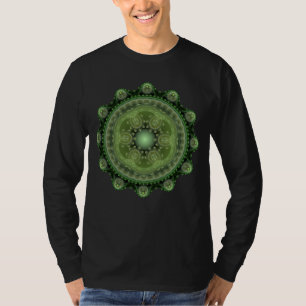 Camiseta Padrão circular ornamentado fractal