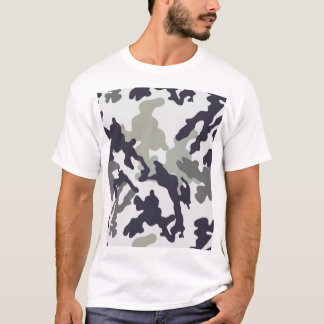 Camiseta Padrão Clássico de Camuflagem Florestal Masculino