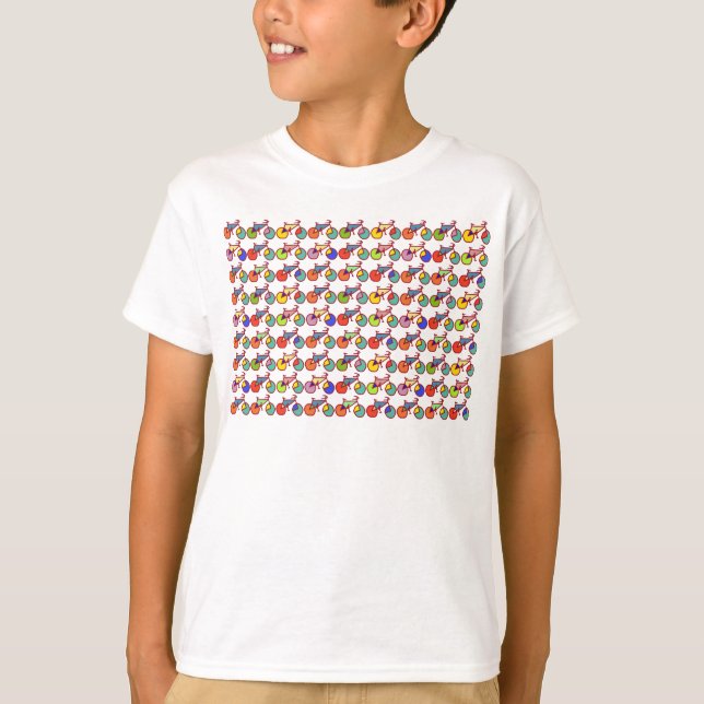 Camiseta Padrão Colorido Bikes (Frente)