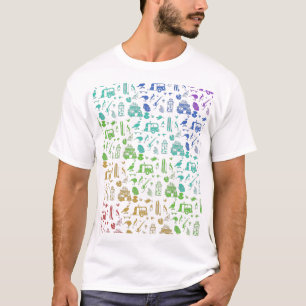 Camiseta Padrão Colorido da Nova Zelândia