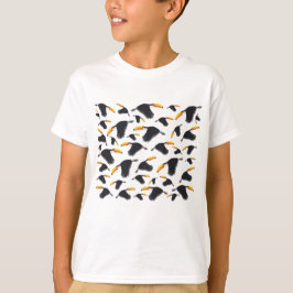 Camiseta Padrão Colorido de Aves Tropicais de Toco