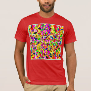 Camiseta Padrão Colorido de Espectro de Abstrato
