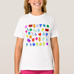 Camiseta Padrão Colorido de Formas Geométricas 2D e 3D