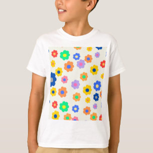 Camiseta Padrão Colorido de Indie de Flor Minúscula Y2K