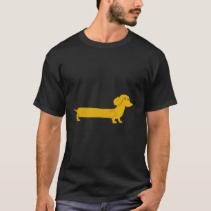Camiseta Padrão Colorido Divertido do Cão Dachshund