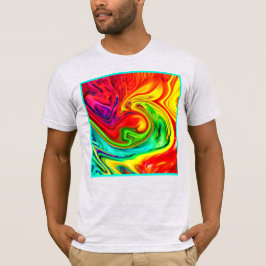 Camiseta Padrão Colorido Vibrante