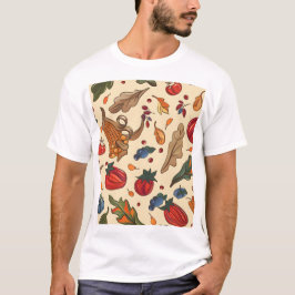 Camiseta Padrão Cornucopia Cornucopia Cortado