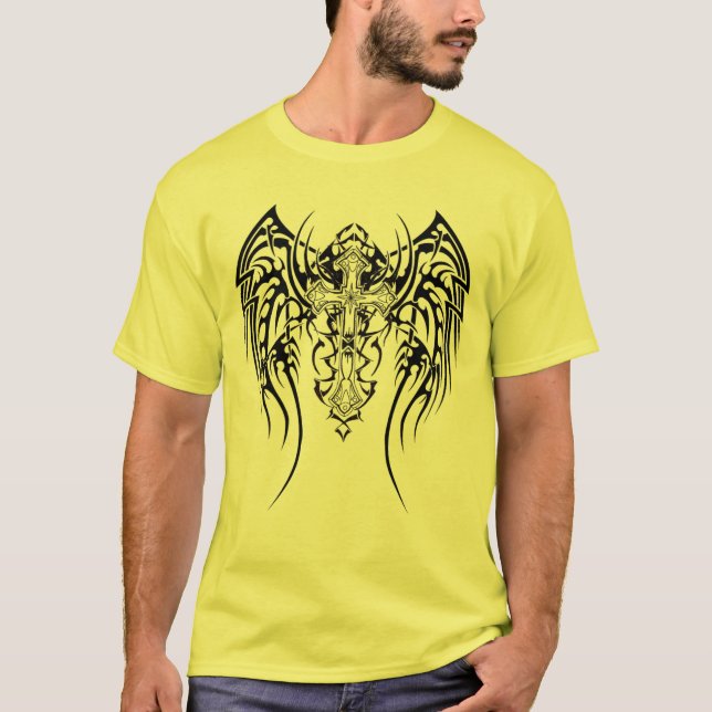 Camiseta Padrão Cruzado do Angel Wings (Frente)