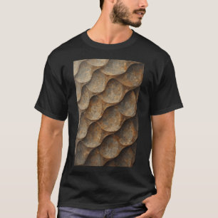 Camiseta Padrão Curvo de Azulejo Mosaico: Geometria Terrest