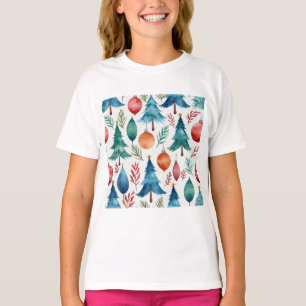 Camiseta Padrão da árvore de Natal