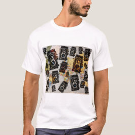 Camiseta Padrão da câmera de viagens vintage