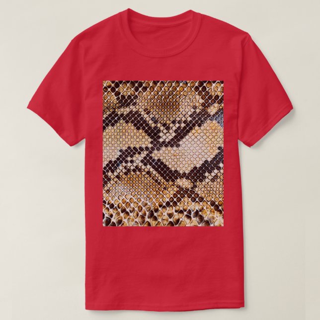 Camiseta padrão da escala de répteis da cobra  (Frente do Design)
