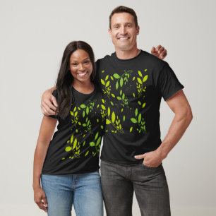 Camiseta padrão das folhas