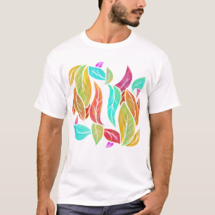 Camiseta Padrão das folhas de outono
