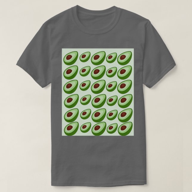 Camiseta Padrão de abacado fresco e delicioso (Frente do Design)