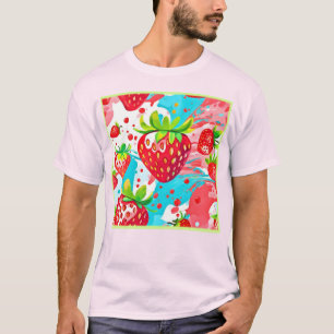 Camiseta Padrão de abertura de morango