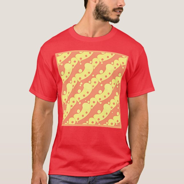 Camiseta Padrão de Abstração Colorida Espantoso (Frente)