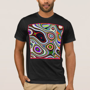 Camiseta Padrão de Abstração Vívido Colorida