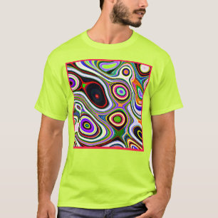 Camiseta Padrão de Abstração Vívido Colorida