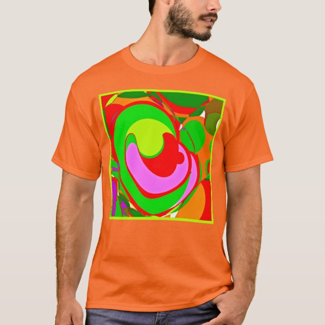 Camiseta Padrão de Abstrato aleatório (Frente)