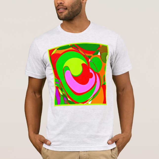 Camiseta Padrão de Abstrato aleatório (Frente)
