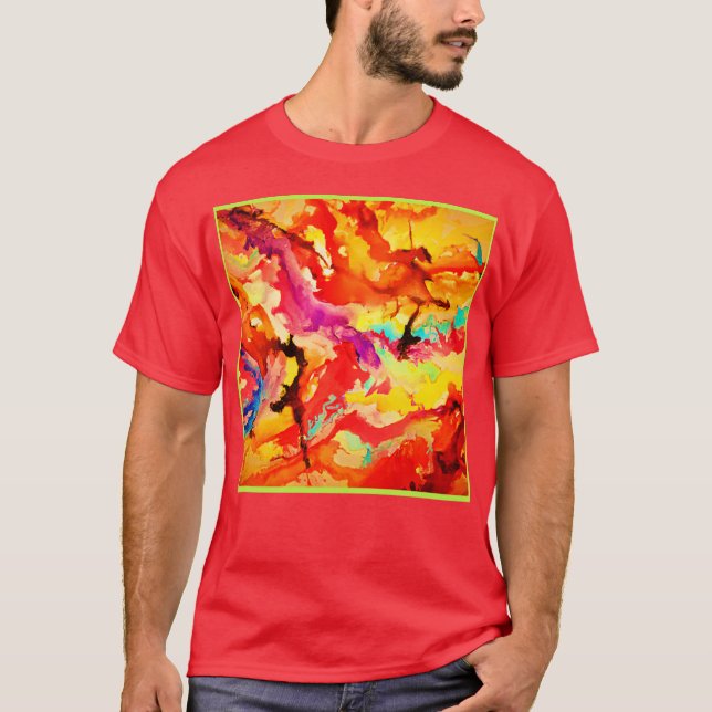 Camiseta Padrão de abstrato Art (Frente)