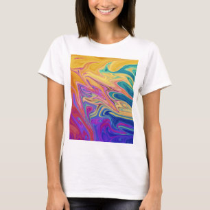 Camiseta Padrão de abstrato colorida