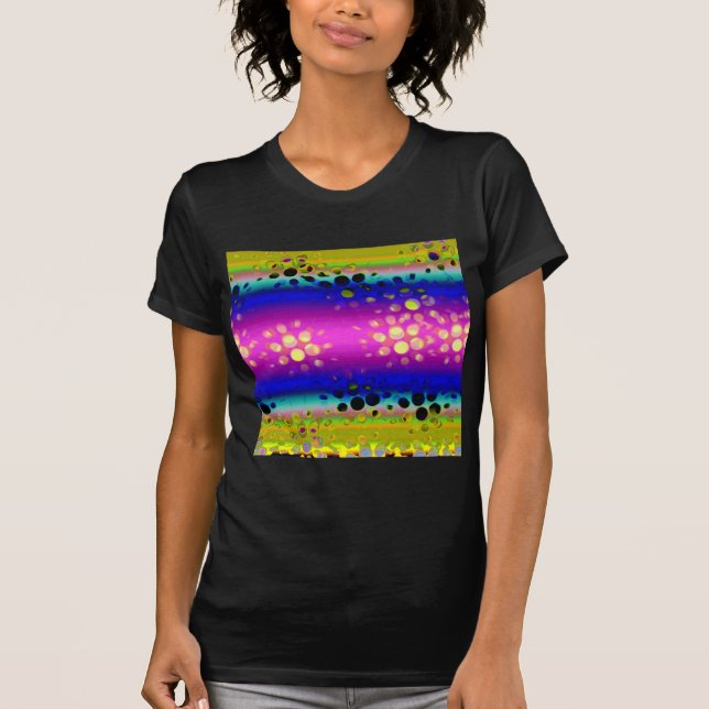 Camiseta Padrão de Abstrato colorida (Frente)