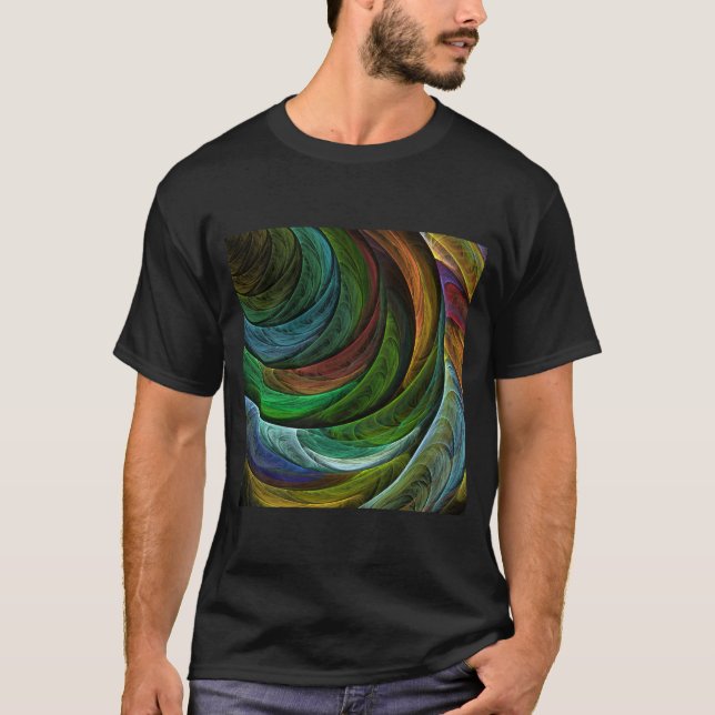 Camiseta Padrão de Abstrato de Arte Moderna com Glória de C (Frente)