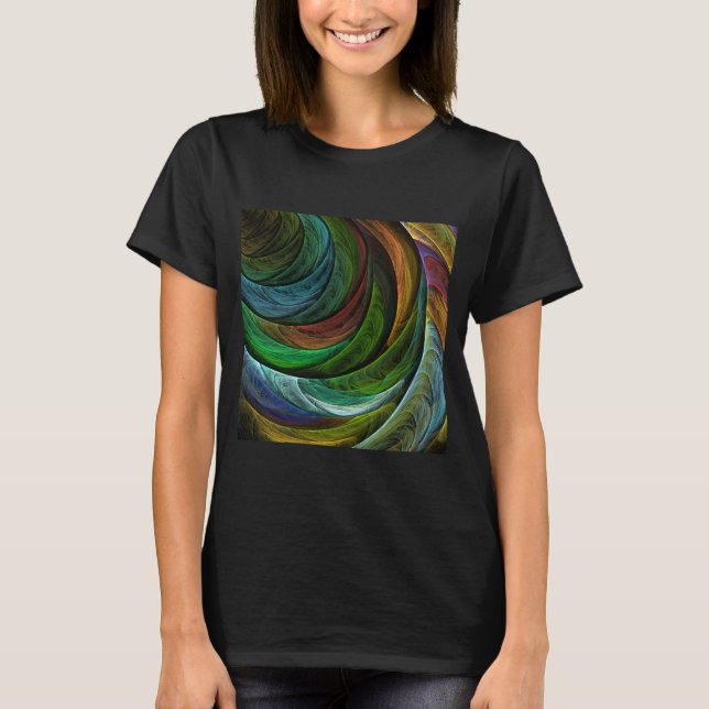 Camiseta Padrão de Abstrato de Arte Moderna com Glória de C (Frente)