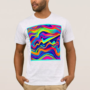 Camiseta Padrão de abstrato de brilho do arco-íris