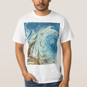 Camiseta Padrão de abstrato de derrame líquido
