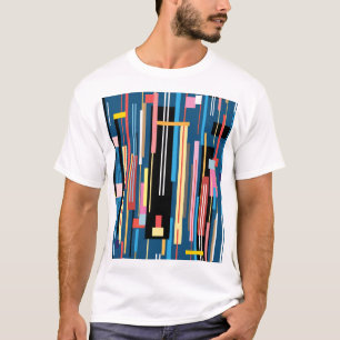 Camiseta Padrão de Abstrato de faixa brilhante