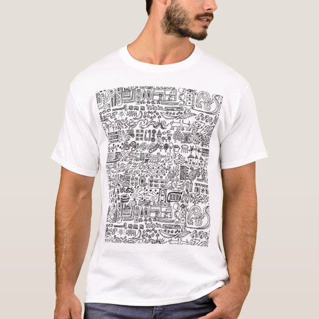 Camiseta Padrão de abstrato de Geo design. (Frente)
