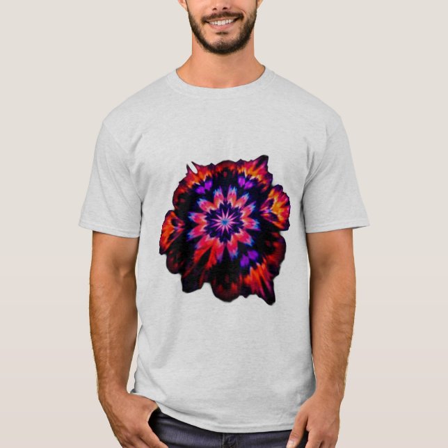 Camiseta Padrão de Abstrato de gradiente de colchões vibran (Frente)