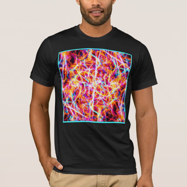 Camiseta Padrão de Abstrato elétrico vibrante (Frente)